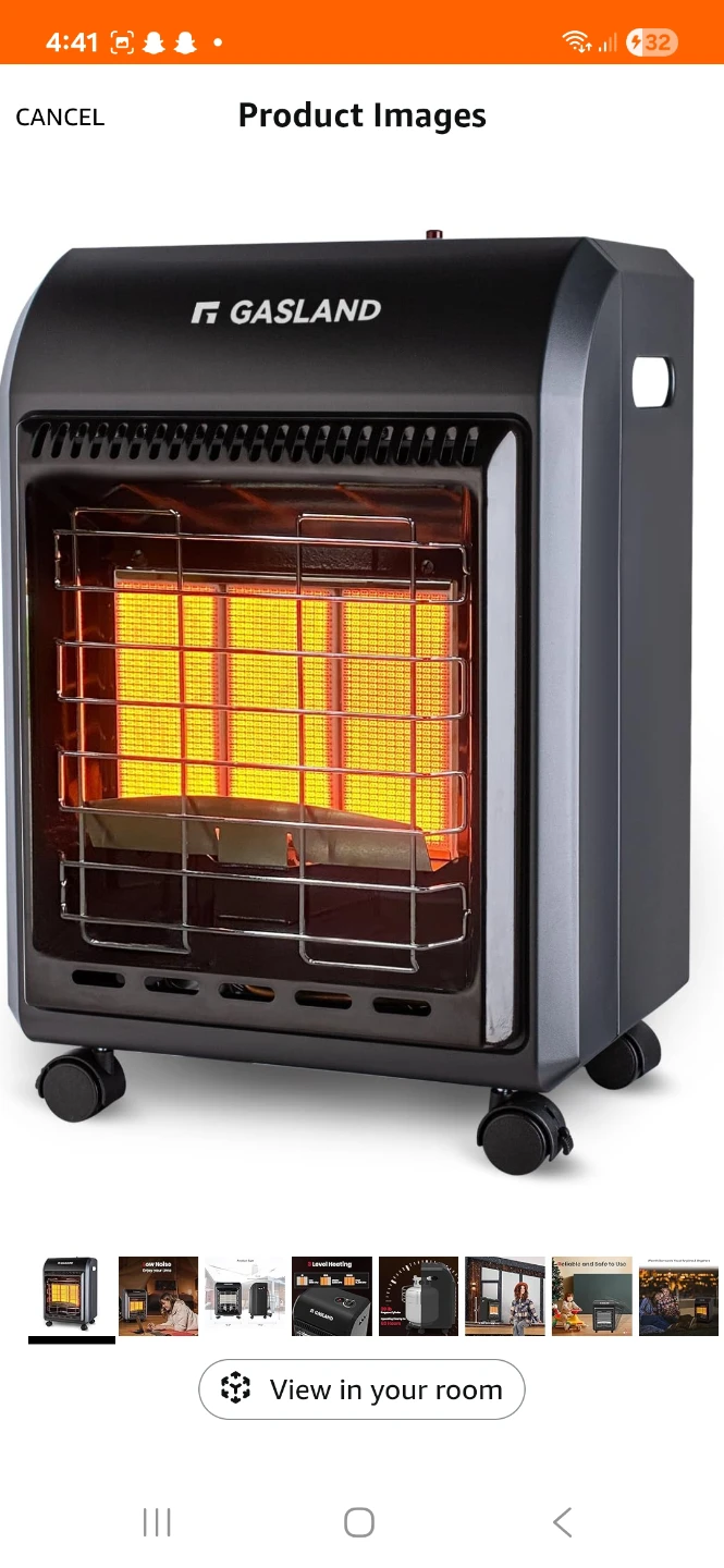 New Gasland MHA18 Series Propane Radiant heater, 18,000 BTU