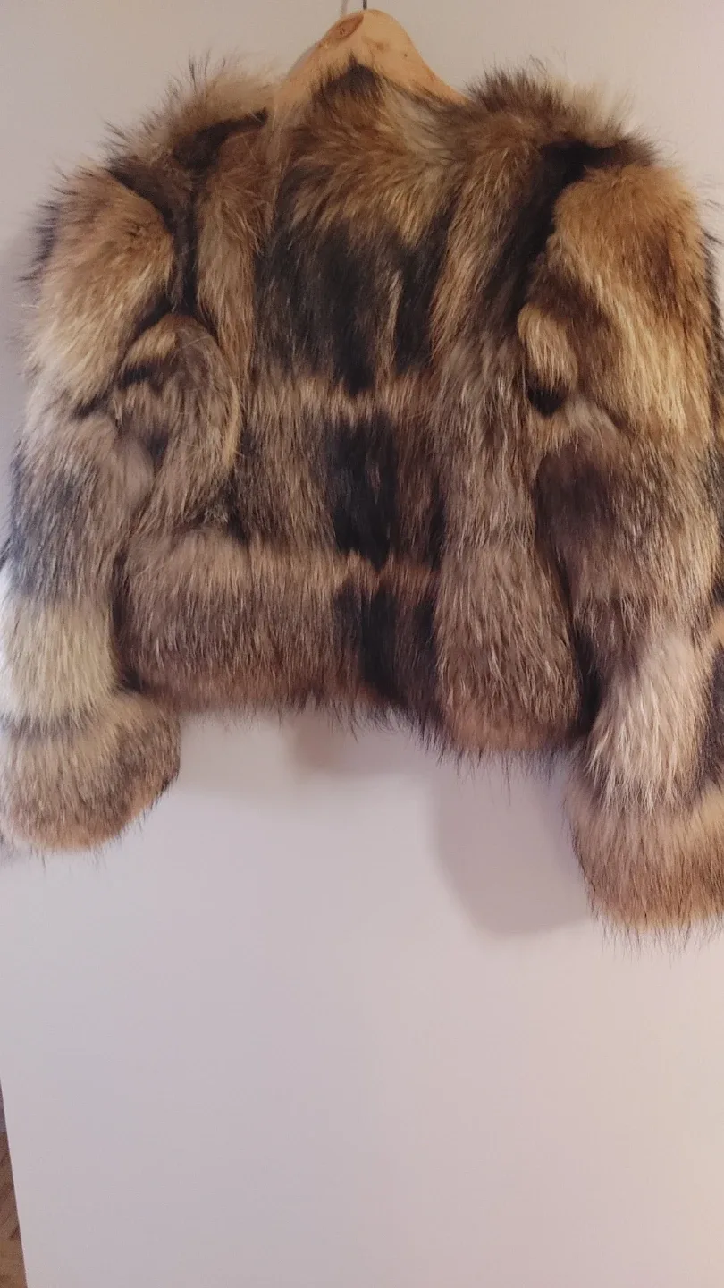 Real Raccoon Fur Jacket Size M image indicator(6)