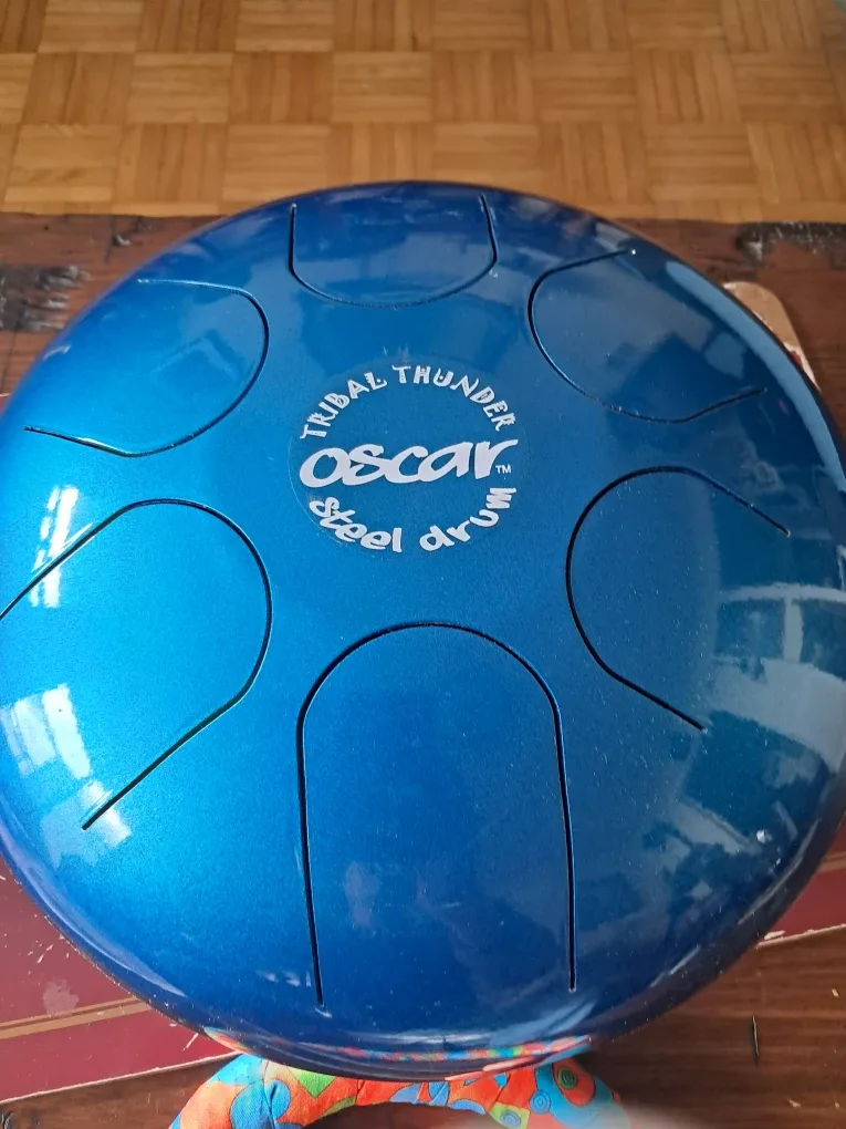 Oscar Tribal Thunder Steel Drum - Blue Sunny G