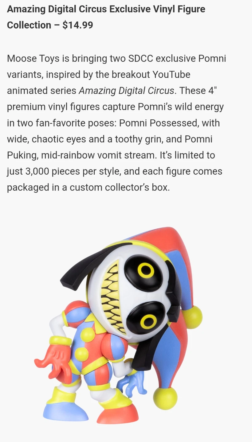 The Amazing Digital Circus Pomni Vinyl Figure - photo 2