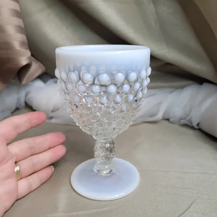 Fenton Hobnail French Opalescent Water Goblet image indicator(5)