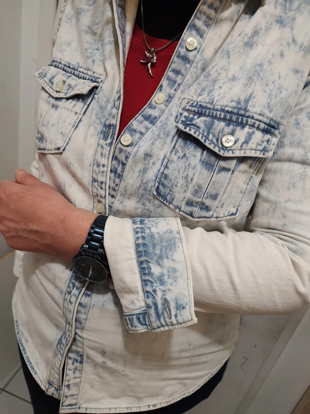 Acid Wash Denim Shirt - photo 5