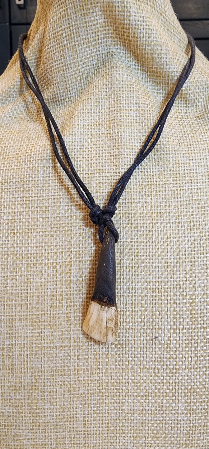Handmade Animal Tooth Pendant Necklace - photo 2