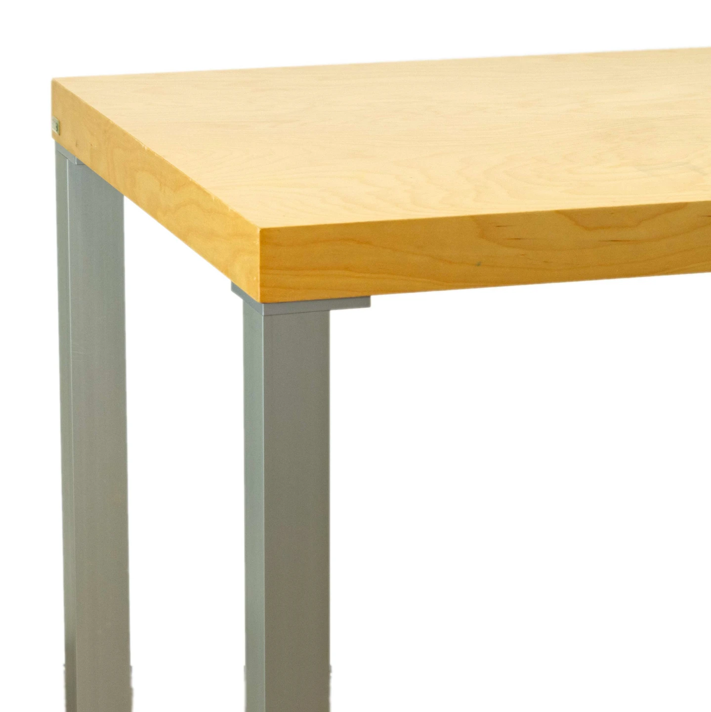 EQ3 Blonde Wood Dining Table with Aluminum Legs - photo 3
