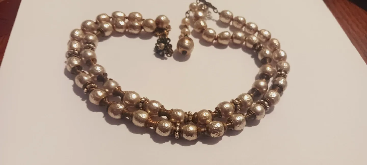 Miriam Haskell UNSIGNED Baroque Pearl Necklace image indicator(2)