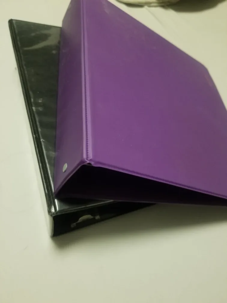 Two Binders: Black and Purple