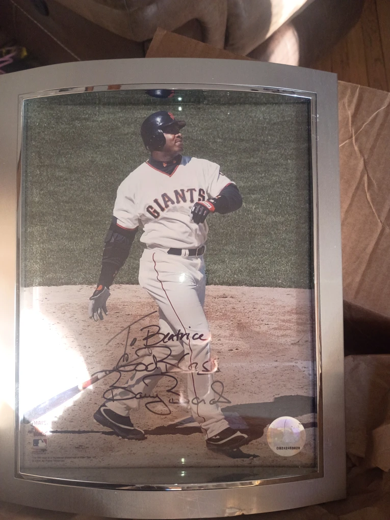 Signed Barry Bonds photo
