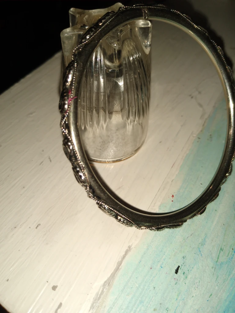 Beautiful patterned bangle bracelet unique one of a kind - photo 2