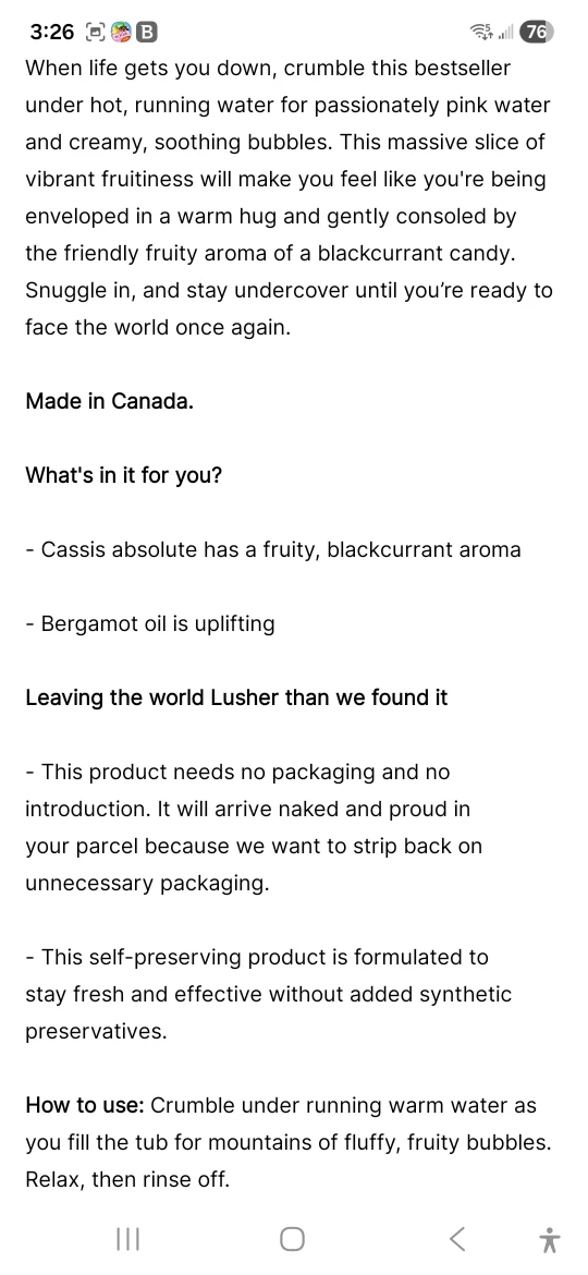 Lush The Comforter Bubble Bar - 100g (Mini) - photo 2