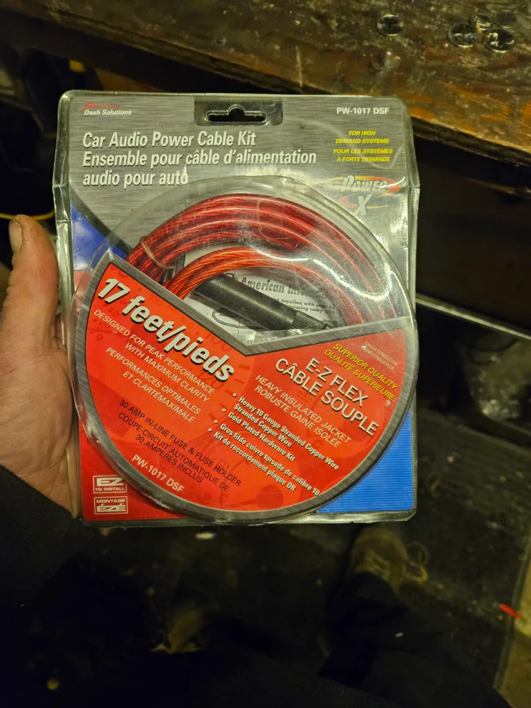 Dash Solutions Car Audio Power Cable Kit - 17 feet