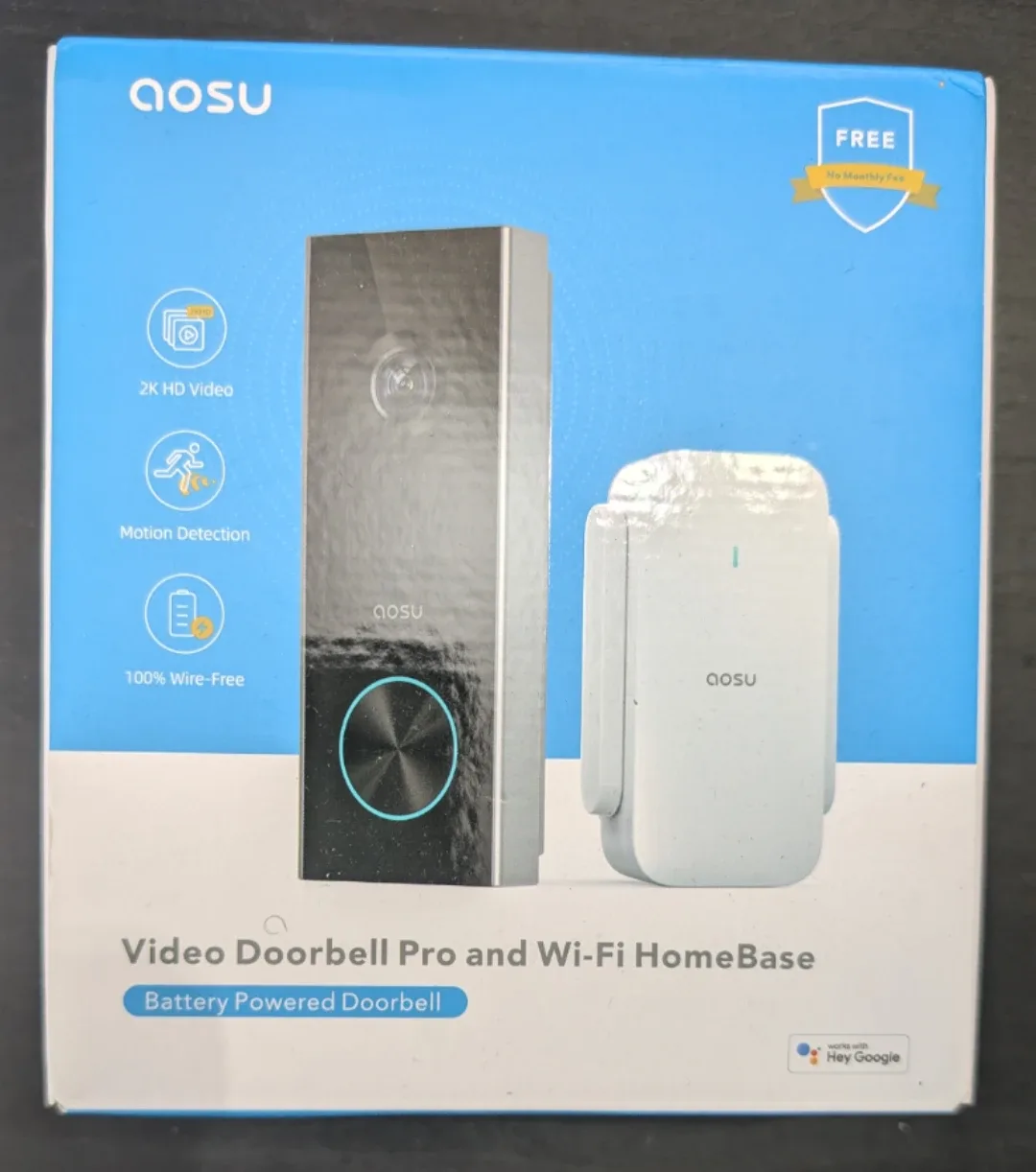New Aosu Video Doorbell Pro with Wi-Fi HomeBase #Cleanout