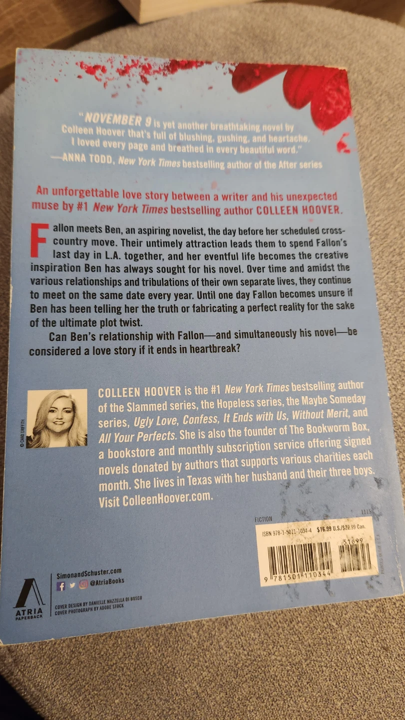 November 9: A Novel by Colleen Hoover - photo 2