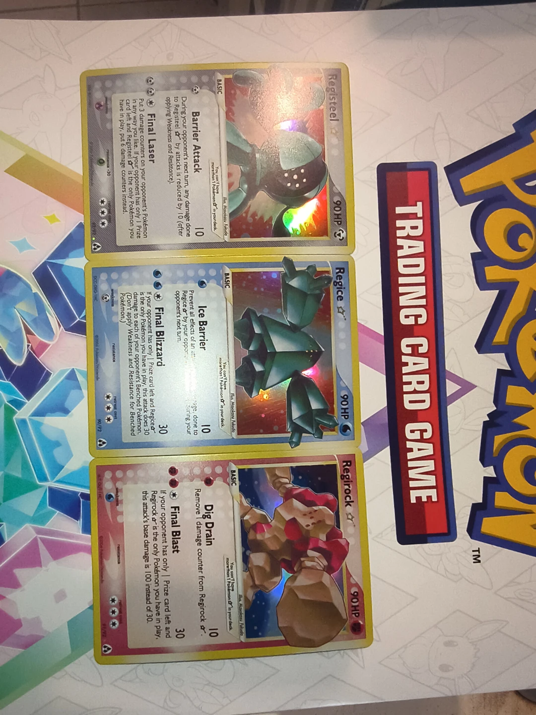 Pokemon Trading Cards - Registeel, Regice, Regirock