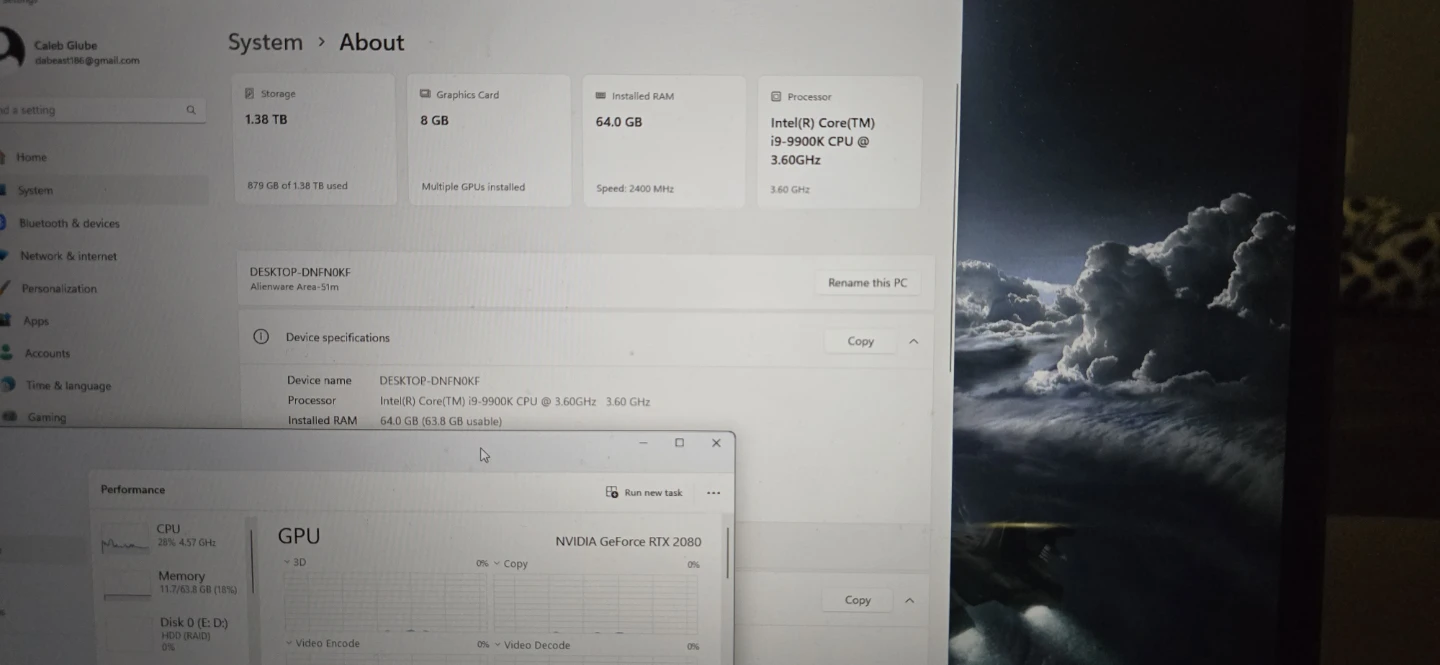 Alienware Area-51m Gaming Laptop - RTX 2080, i9-9900K - photo 5