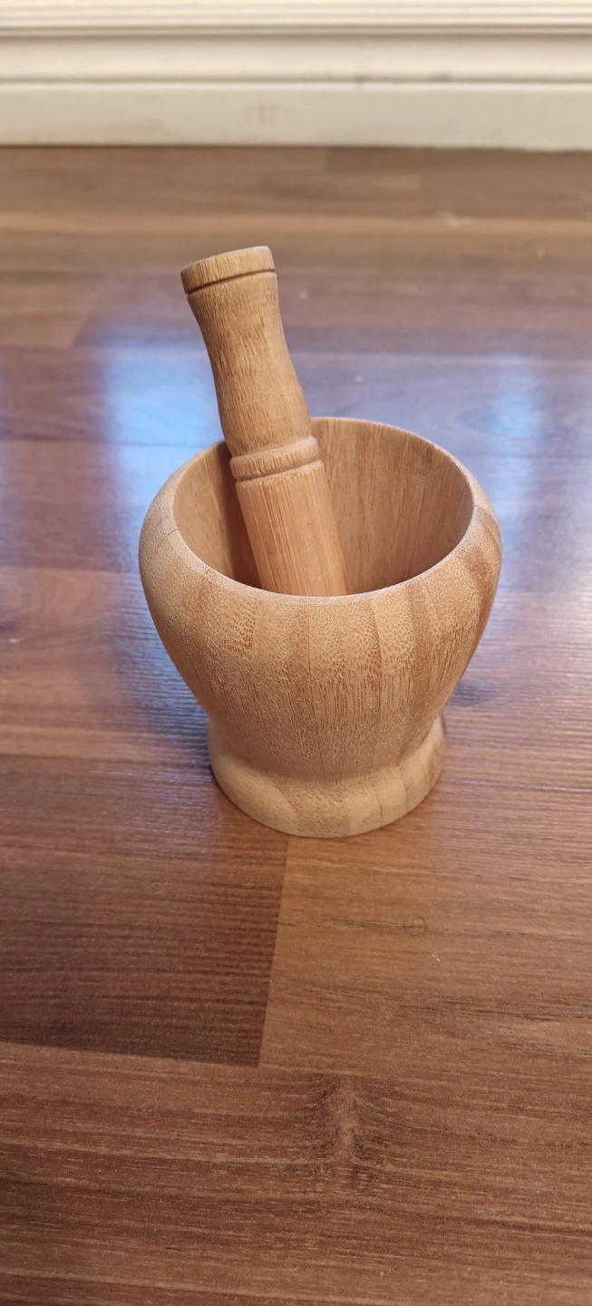 Wooden Mortar and Pestle Set