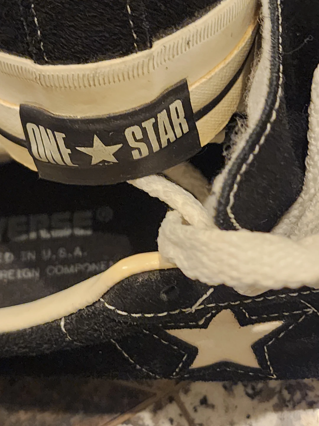 Converse One Star Black Suede Shoes - Size 9.5 - photo 2