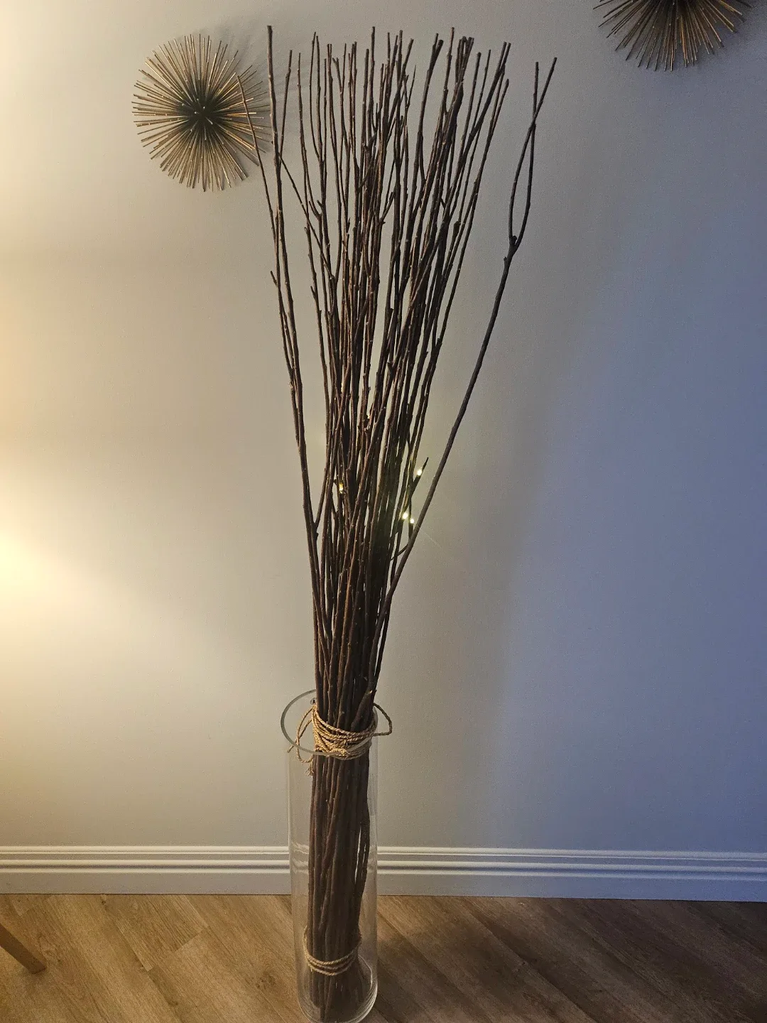 Decorative Twigs in Glass Vase