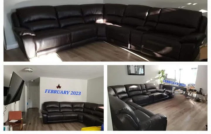 Genuine leather Sectional Sofa image indicator(2)