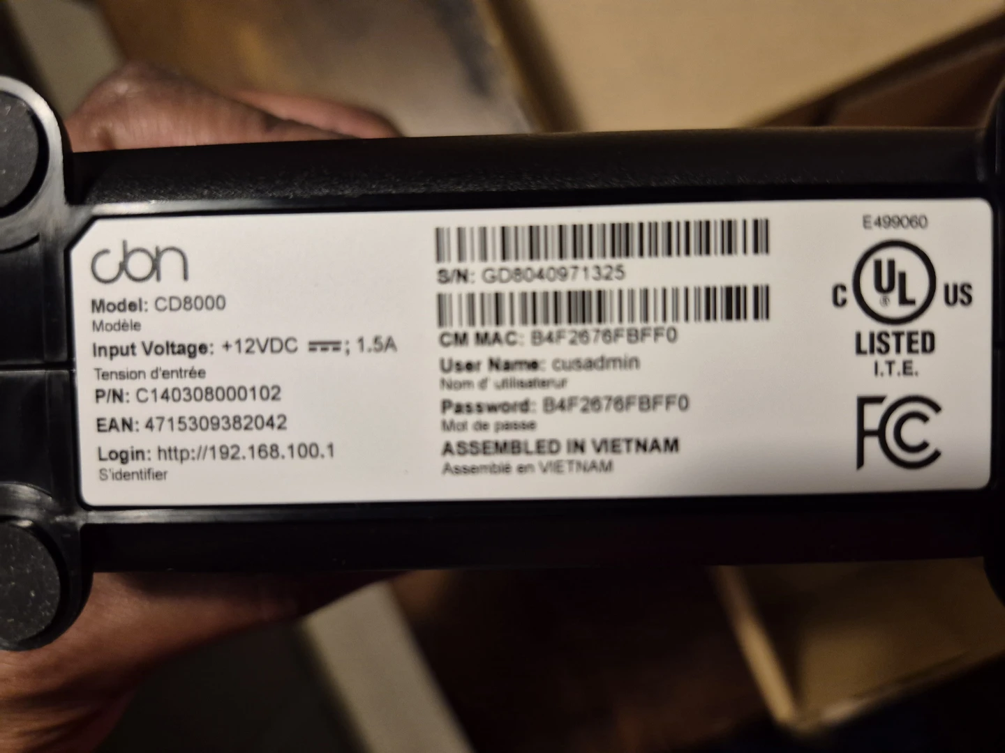 CBN Modem CD8000 - photo 2