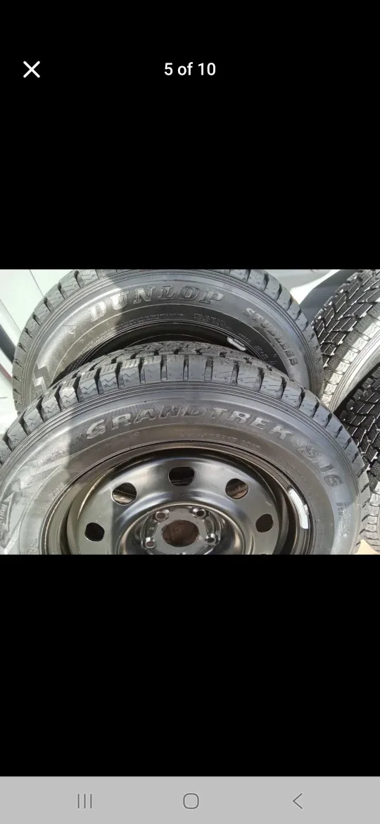 Set of 4 DUNLOP winter tires rims  (225 65 17) pattern (5×127) image indicator(4)