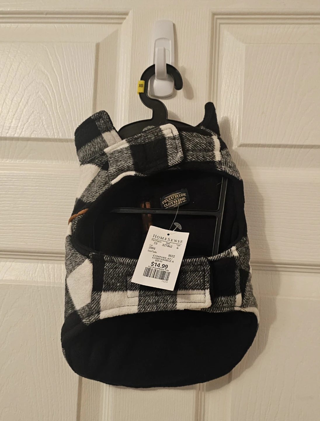 Black, White & Brown Telluride Clothing Company Plaid Doggy Coat - photo 2
