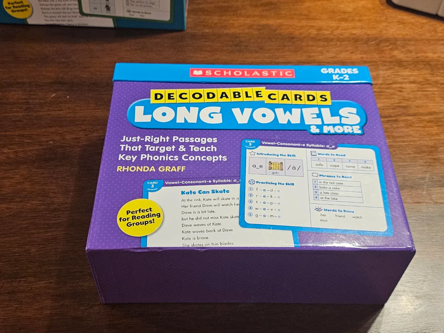 Scholastic Decodable Cards Long Vowels Grades K-2