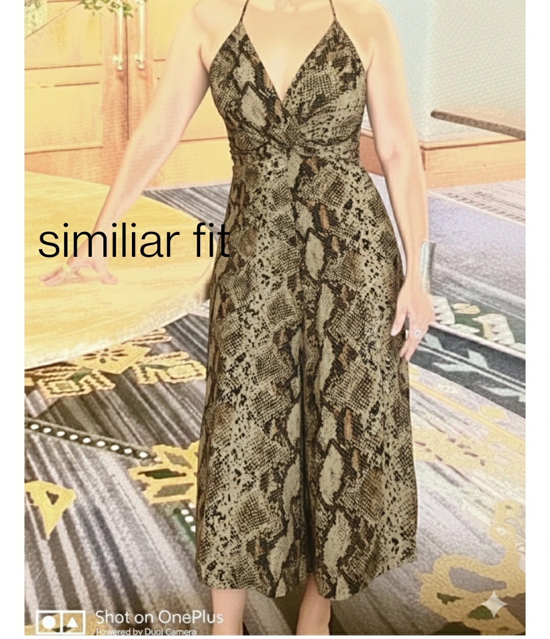 Elegant animal print jumpsuit