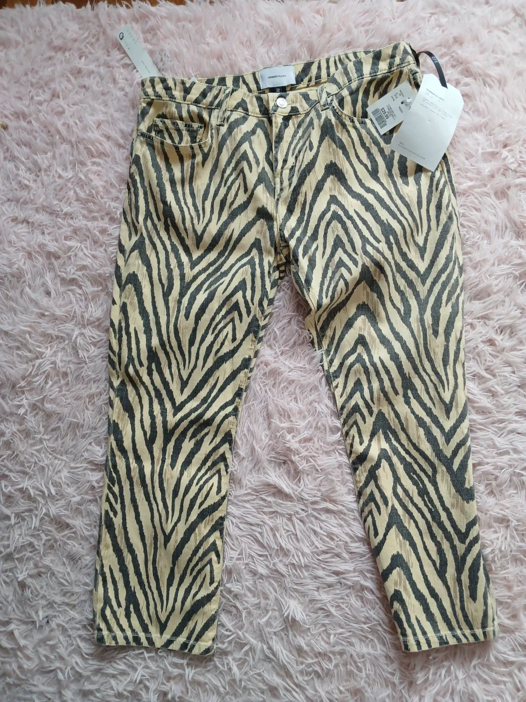 Current/Elliott Zebra Print Jeans - Size 32 #Cleanout