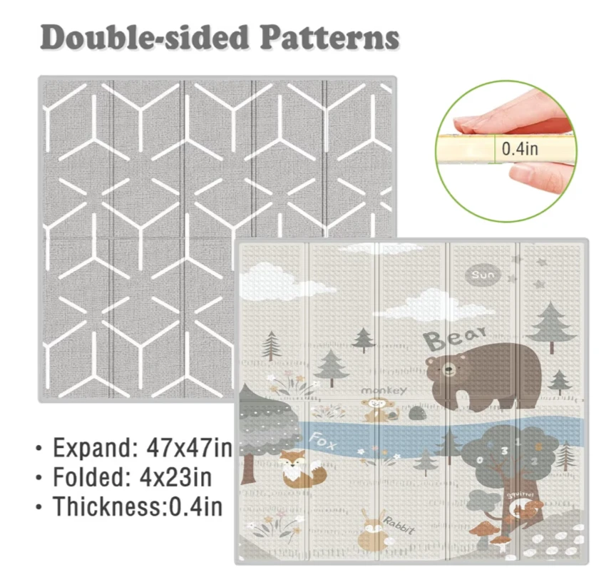 Play Mat - 47x47in, Foldable, Double-sided - photo 4