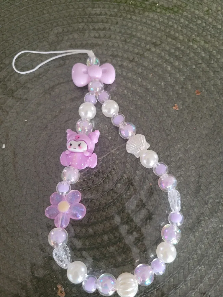 My Melody Beaded Phone Charm