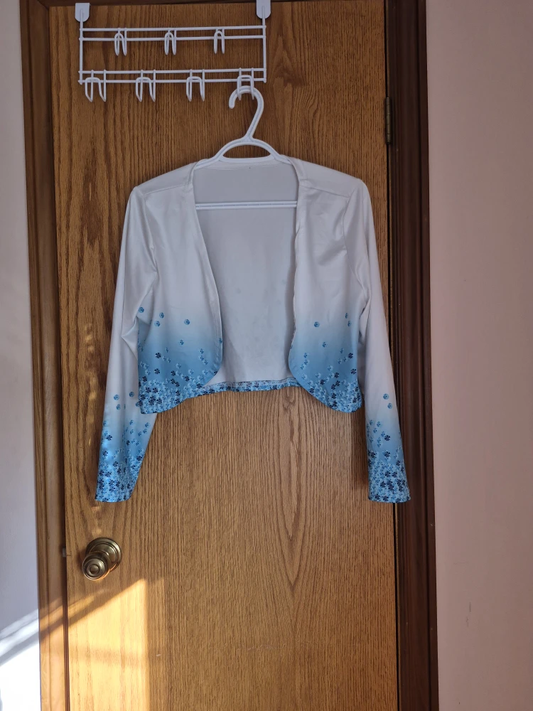 Butterfly Print Dress with Bolero Jacket - photo 5