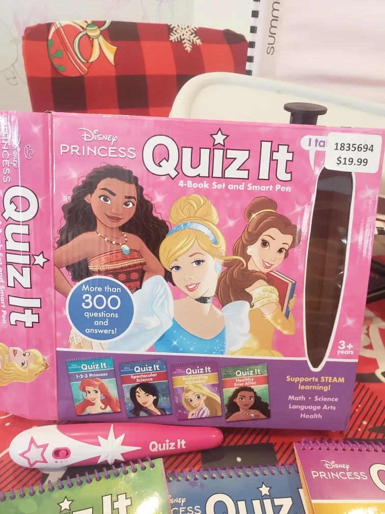 Disney Princess Quiz It 4-Book Set & Smart Pen