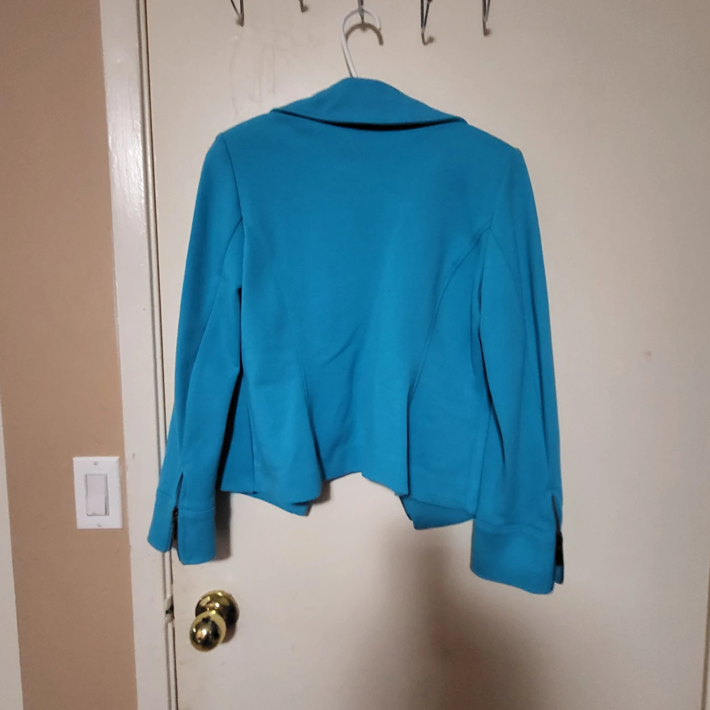 Turquoise Moto Jacket - Size 4 Petite - photo 2