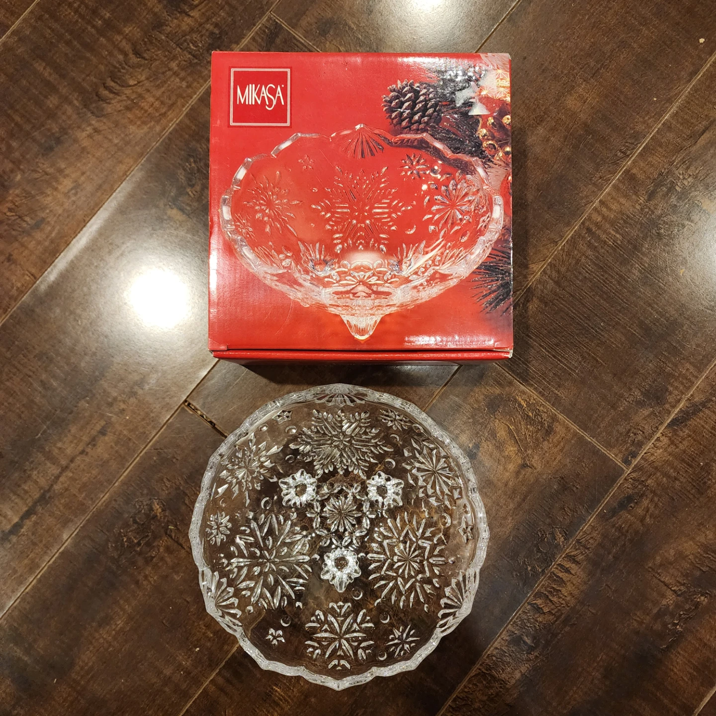 Mikasa Snowflake Footed Bowl 5 inch - photo 2