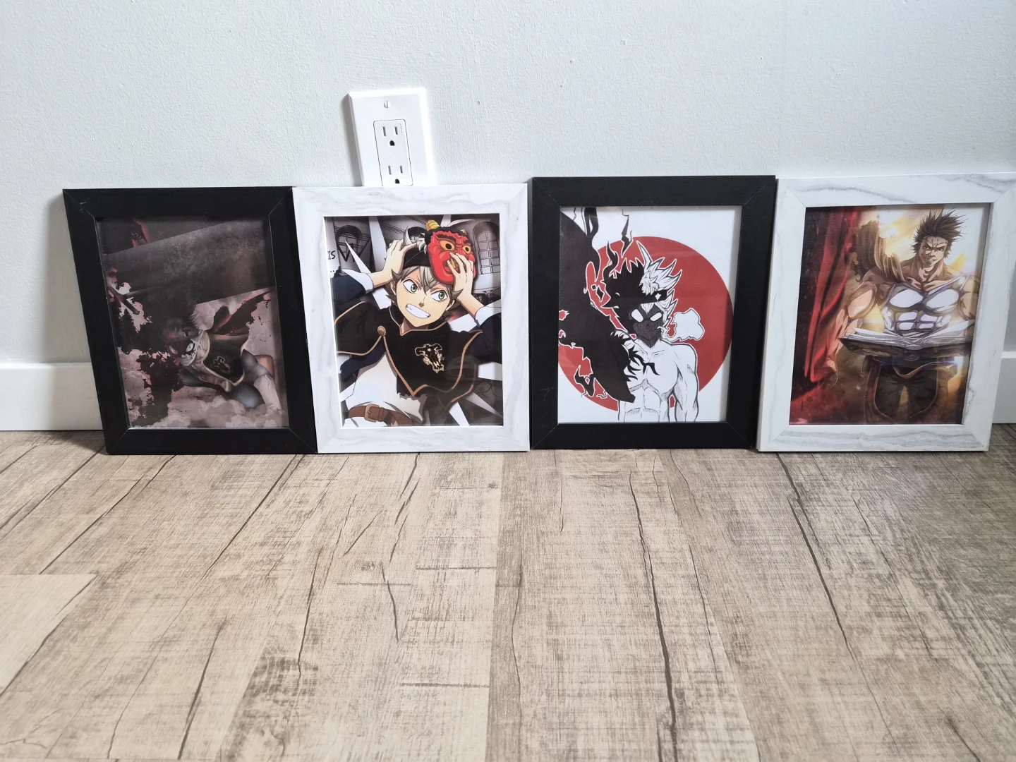 Black Clover Anime Framed Prints - Set of 4