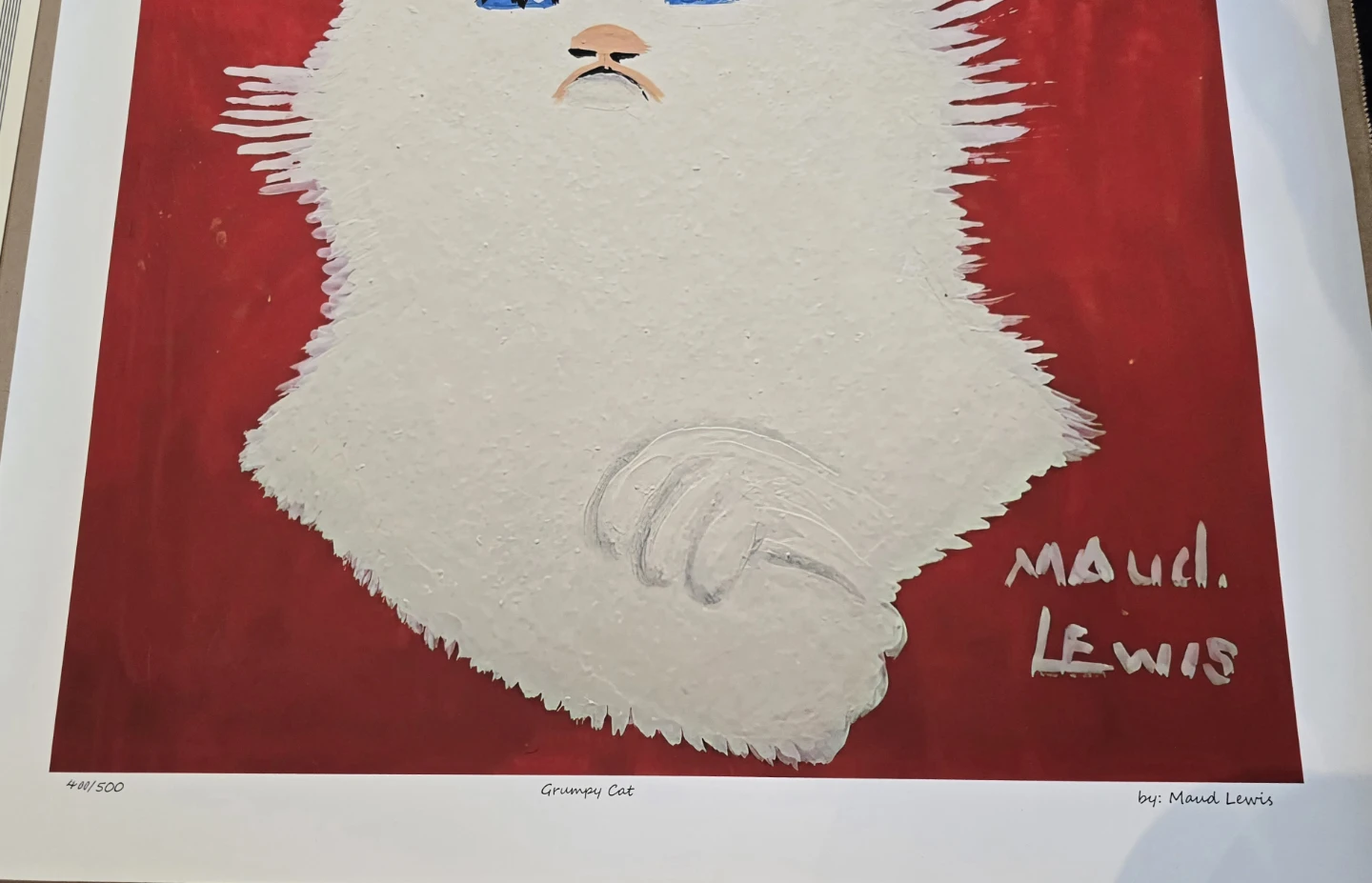 Grumpy Cat by Maud Lewis Original lithograph - photo 3