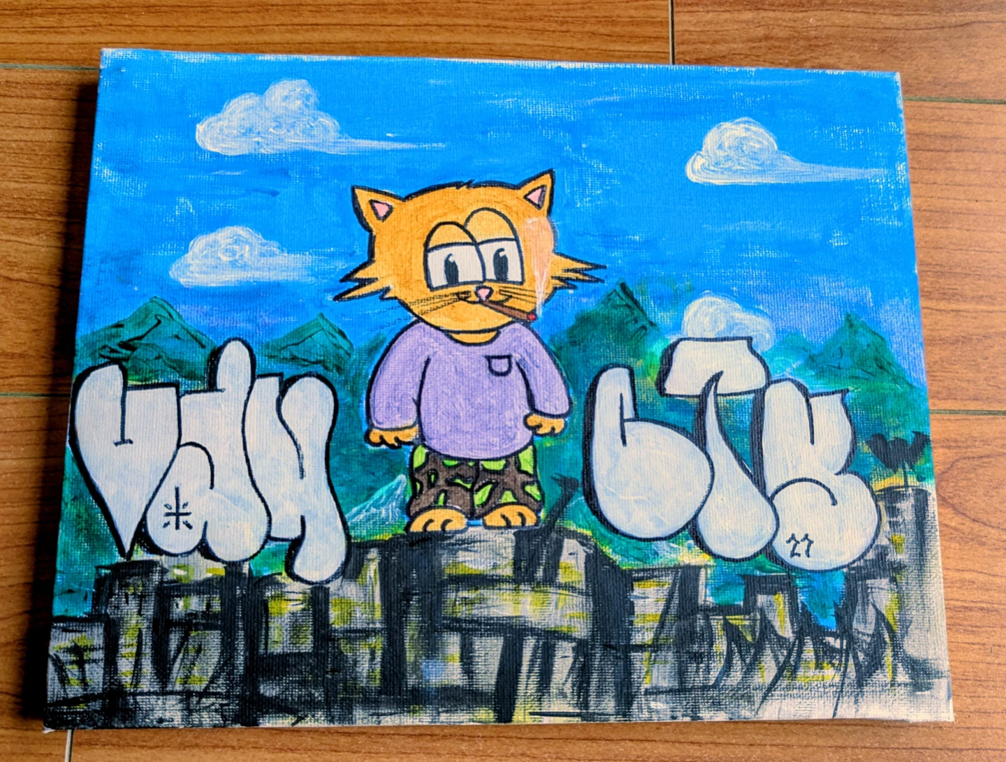 Original Graffiti Art Canvases - Set of 3 - photo 2