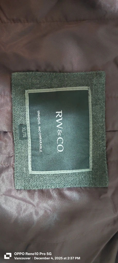 RW&CO. Wool Blend Coat - XL/TG - photo 2