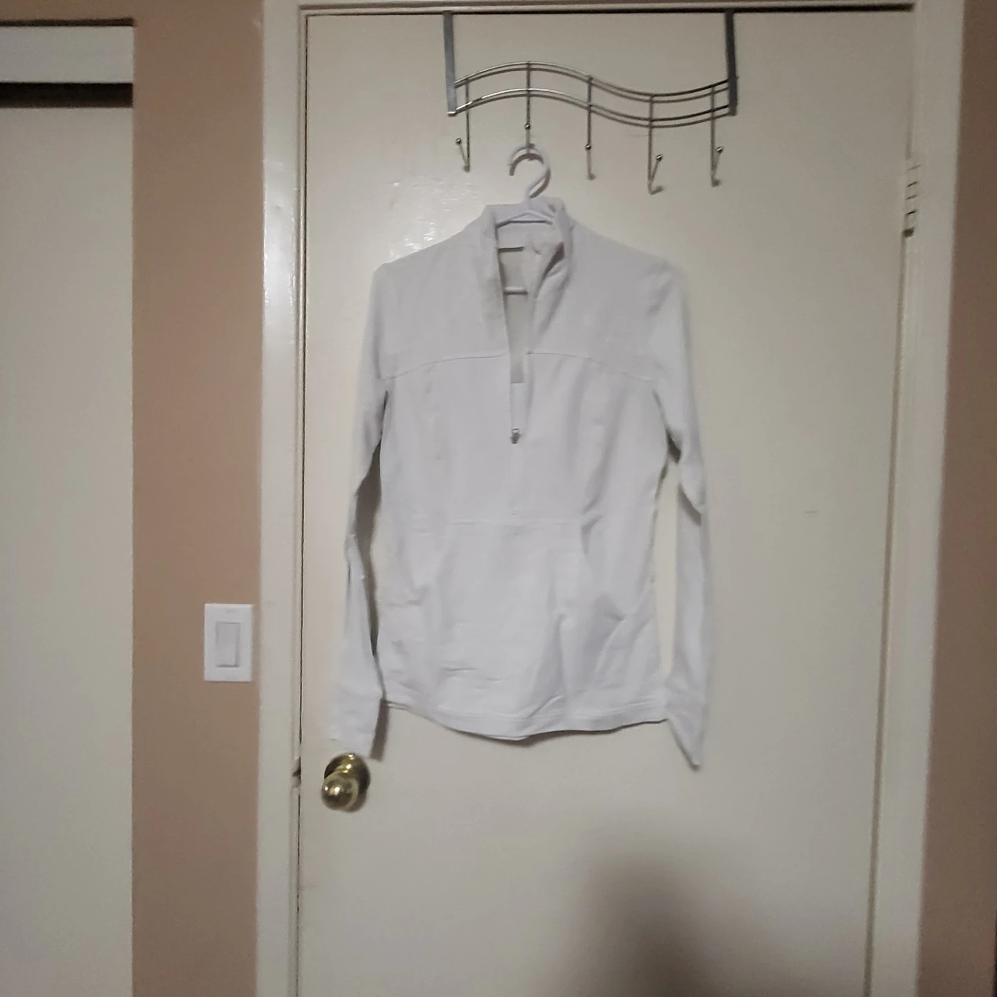 Lululemon White Half Zip Jacket Sz Med