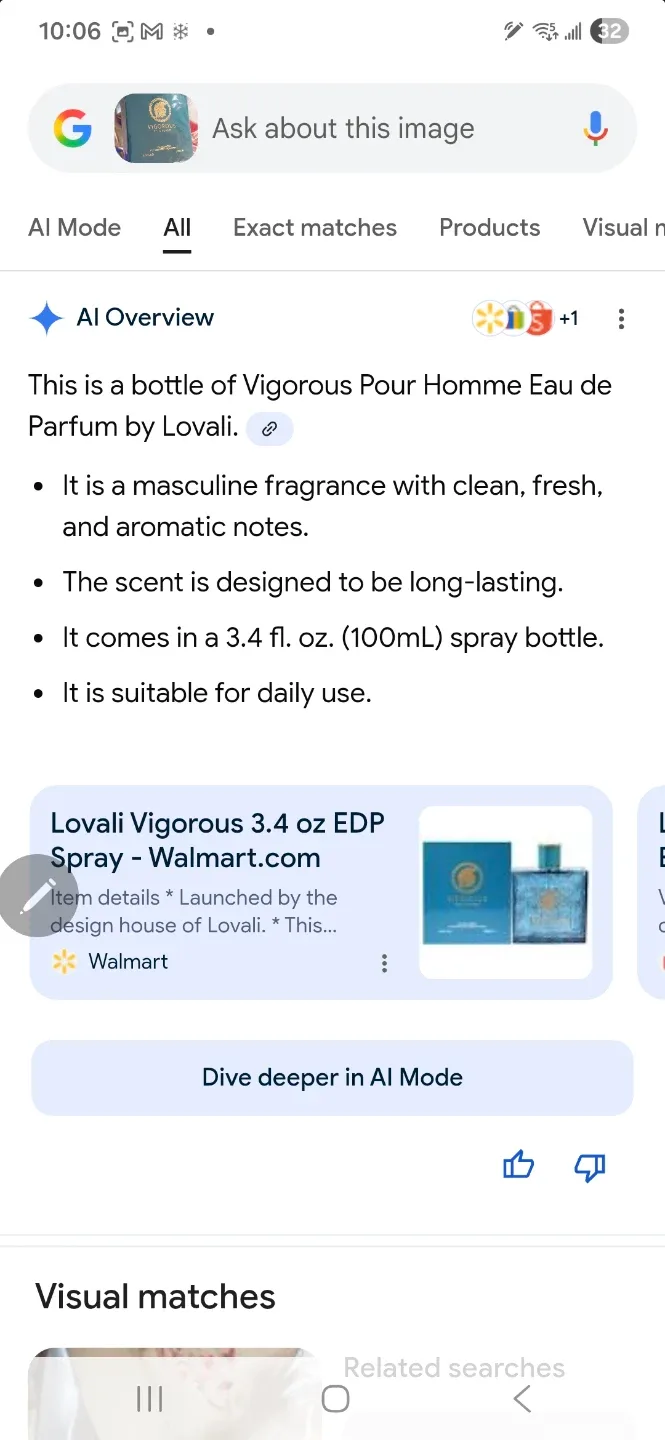 Brand new Vigorous Man's Eau de Parfum 100ml Sealed image indicator(6)