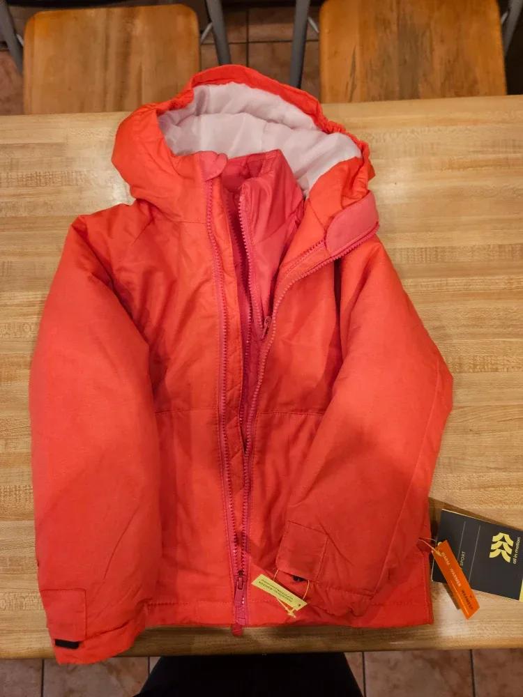 All in Motion Kids' Orange Puffer Jacket XS