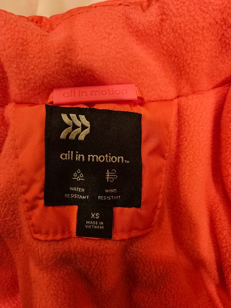 All in Motion Kids' Orange Puffer Jacket XS image indicator(6)