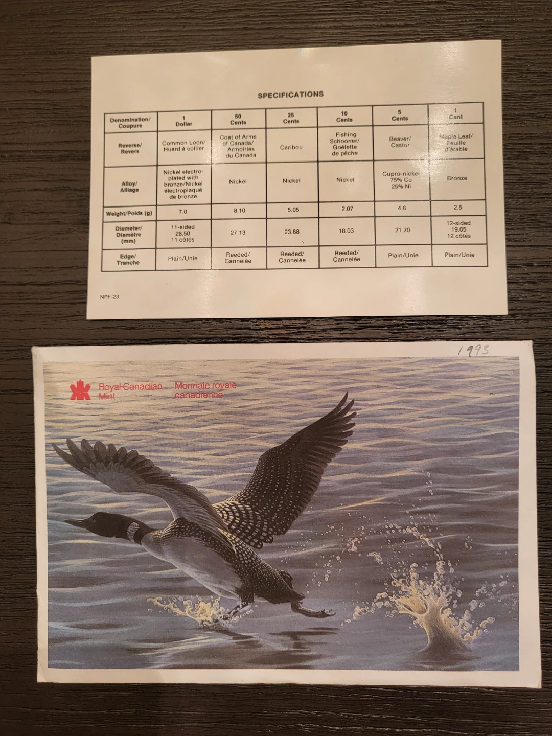 Royal Canadian Mint 1993 Uncirculated Coin Set - photo 3