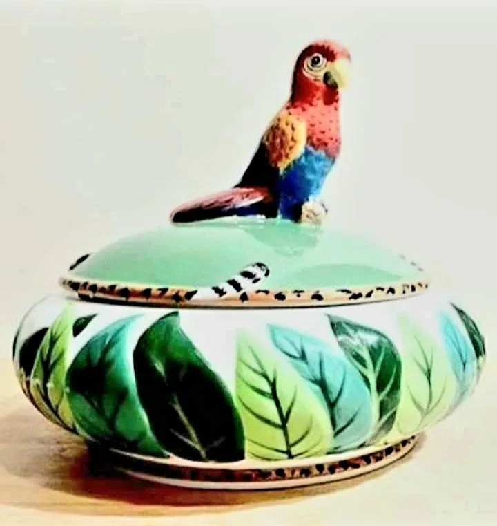 Unique Handpainted Lynn Chase Jungle Jubilee Bowl