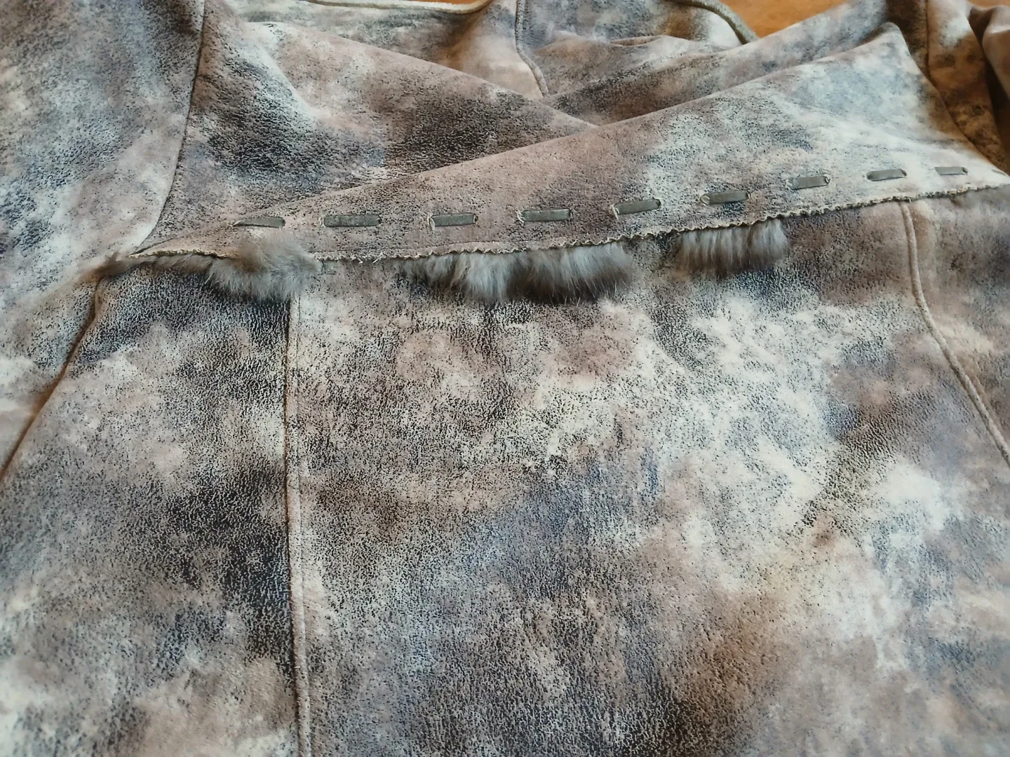 Leather unique winter coat #Cleanout image indicator(7)