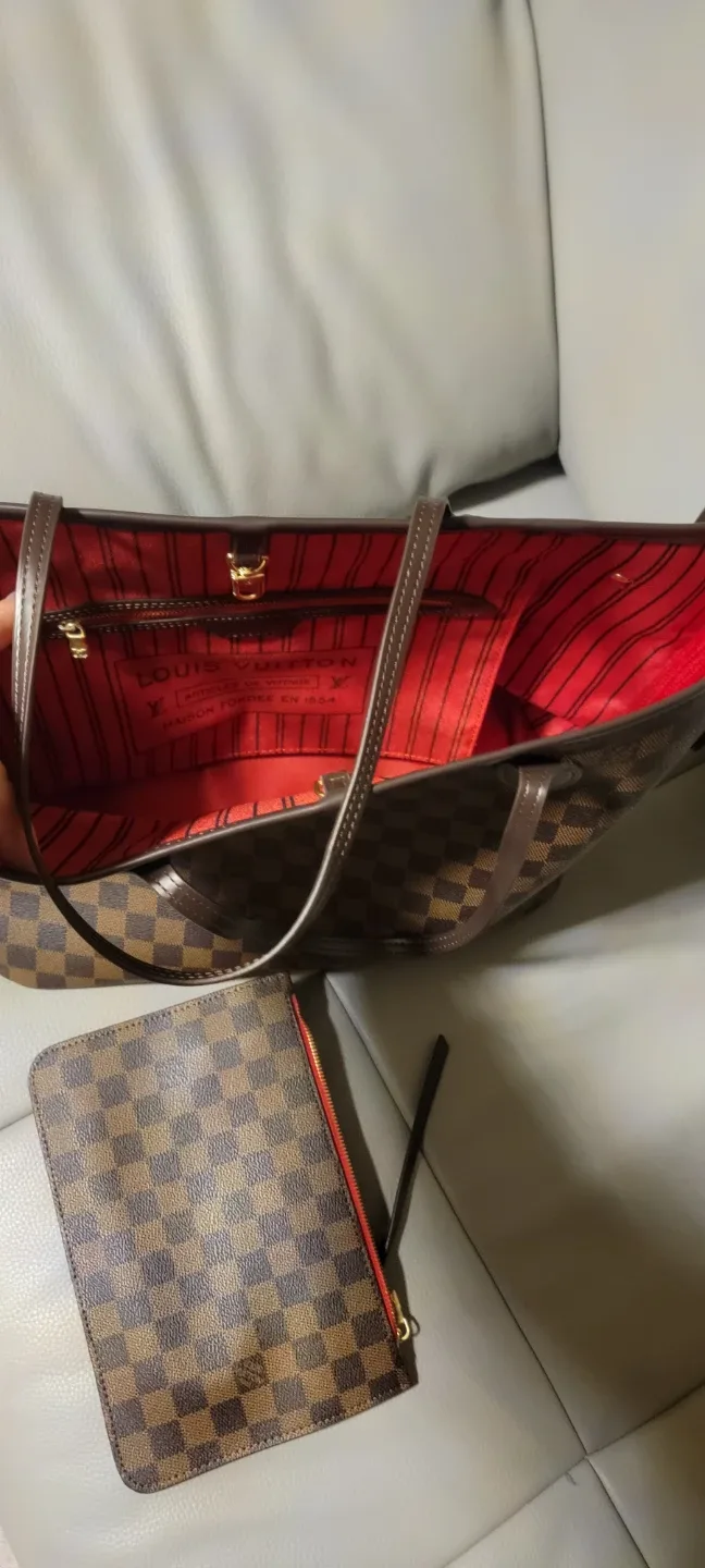 Louis Vuitton Neverfull MM Damier Ebene Tote