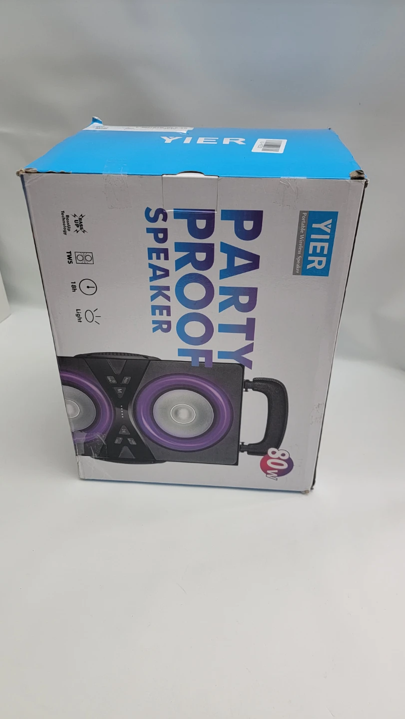 YIER 80W Bluetooth Party Speaker, TWS Wireless, Deep Bass, LED - photo 3