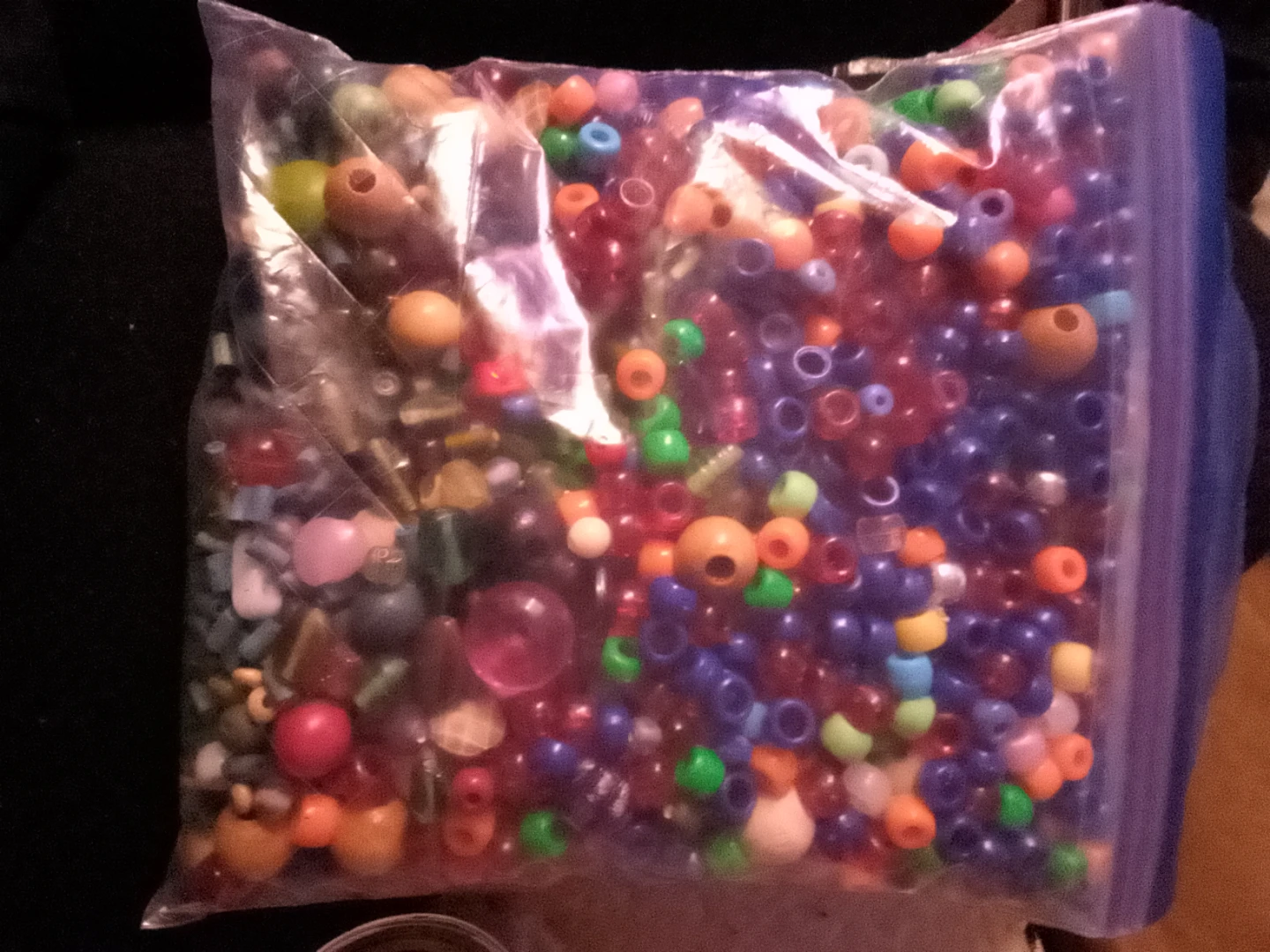 Bag of colourful assorted beads