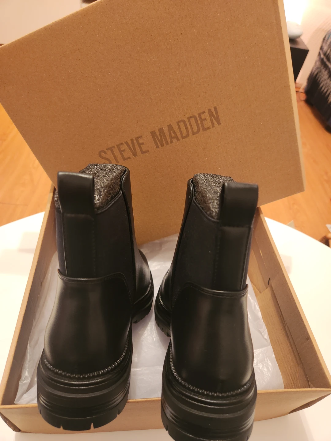 🧡 BNIB Steve Madden Black Ankle Boots – Women’s Size 7 - photo 4