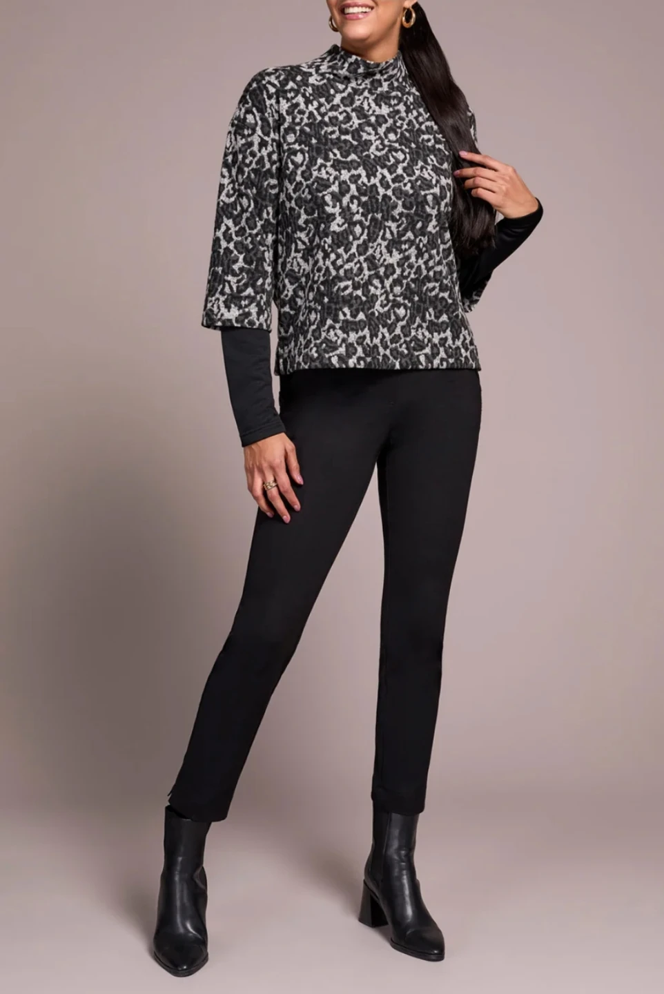 TRIBAL JEANS Mock Neck (Black) - NEW!!! - photo 4